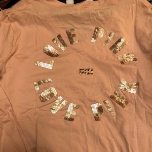 Rose gold sequined PINK shirt